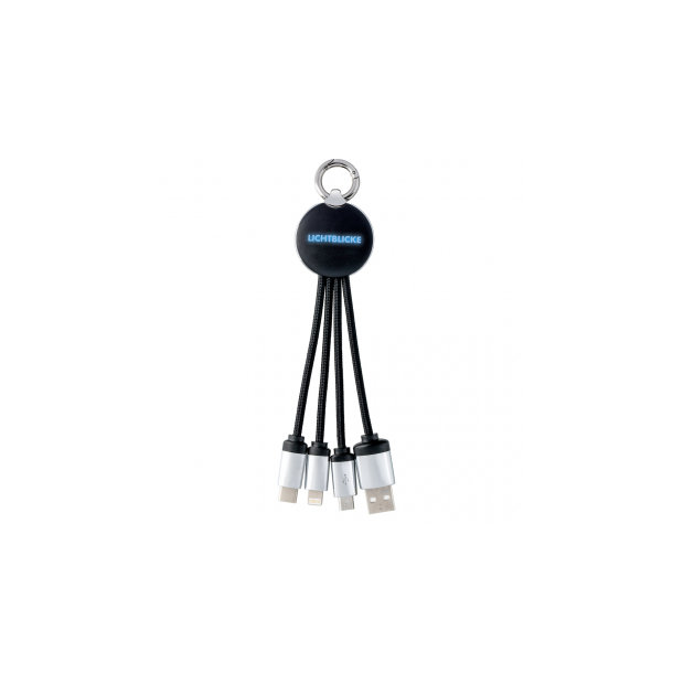 3-in-1 Ladekabel mit Beleuchtung REFLECTS-PUHALANIveredeltes Muster