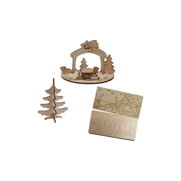 3D Holzpuzzle-Karte