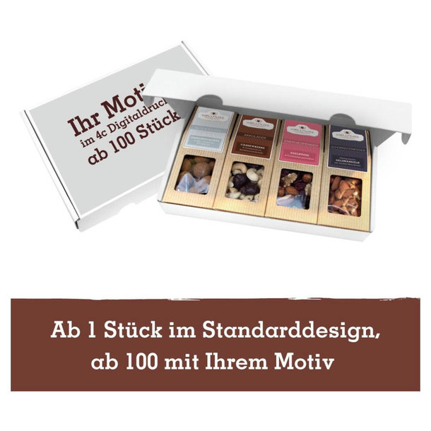 Geschenkkarton mit 4 Premium Snacks