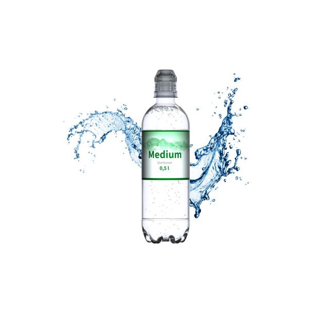 500 ml Mineralwasser medium (Sport Cap) - Eco Label (außerh. Deutschlands)