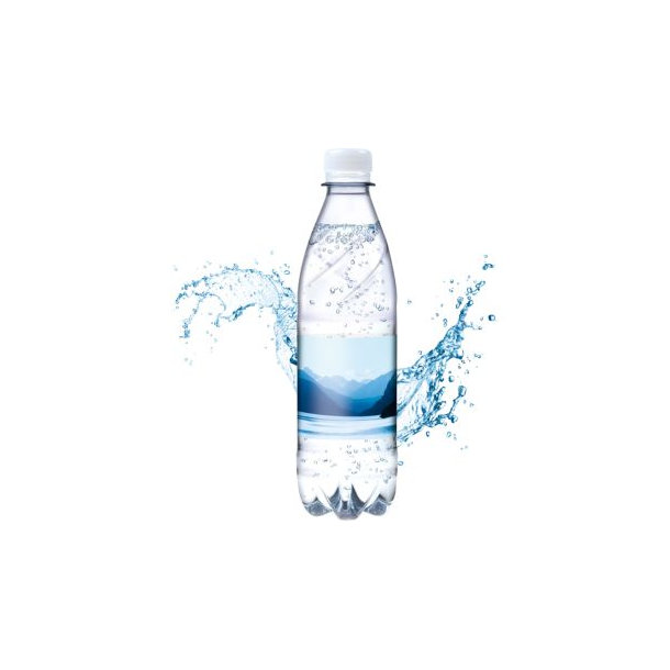 500 ml Tafelwasser spritzig (Flasche Budget) - Eco Label (außerh. Deutschlands)