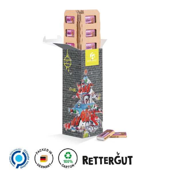 Adventskalender Eco High Tower Vollkartonhülle, weiß Rettergut Naps