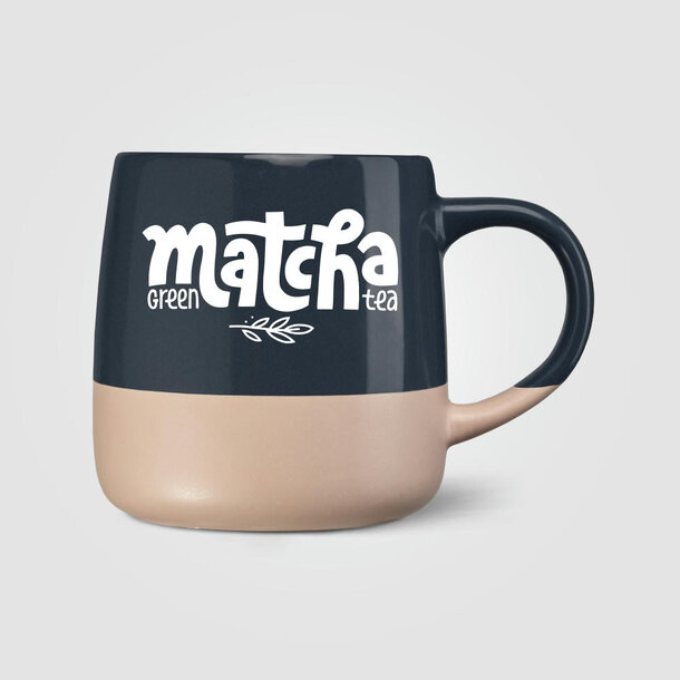 Atlas Keramiktasse mit Farbblock-Design - 445 ml