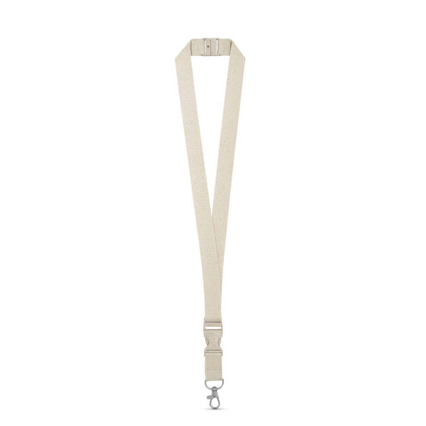 BALLINA. Lanyard aus 100% Baumwolle mit Metallkarabiner