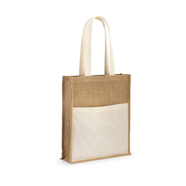 BRAGA. Jutetasche (240 g/m²) und Tasche aus 100% Baumwolle (140 g/m²)