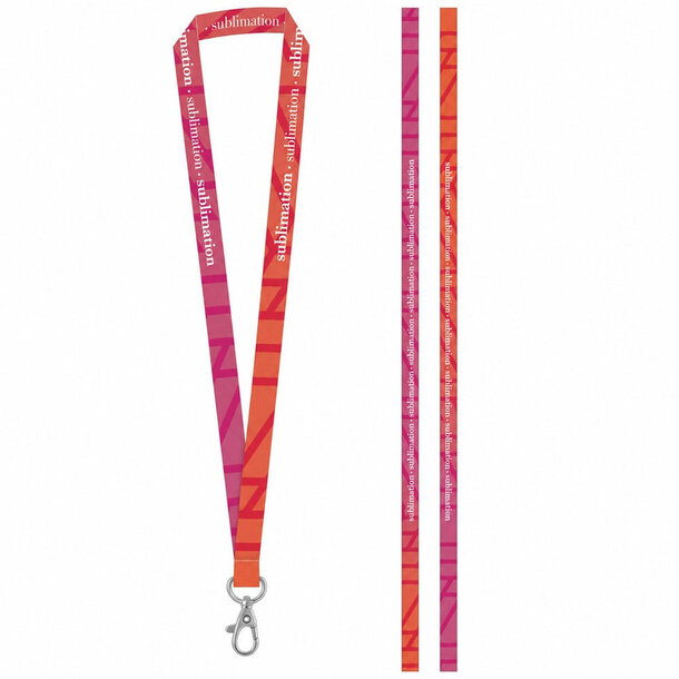 BRIGHTON S. Gedrucktes Muster von SET Lanyard SUBLIMATION Long II (20 mm) mit 20-mm-Schnellverschlusskarabiner