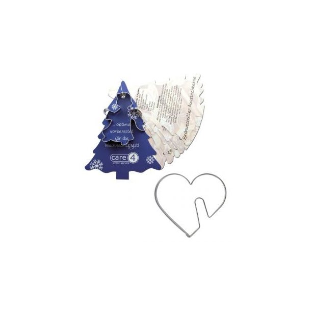 Backförmchen mit Rezeptblock Tannenbaum - Herz