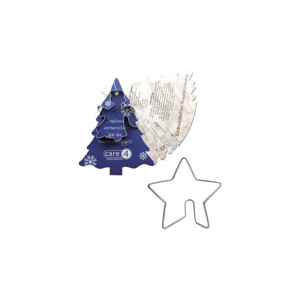 Backförmchen mit Rezeptblock Tannenbaum - Stern