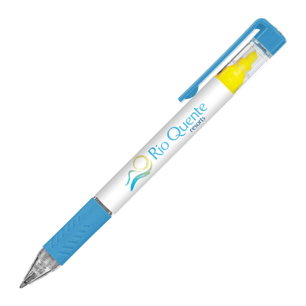 ‭Bergman Kugelschreiber mit Textmarker & farbigem Griff