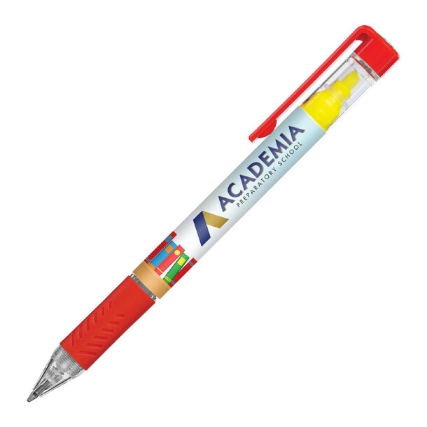 ‭Bergman Kugelschreiber mit Textmarker & farbigem Griff