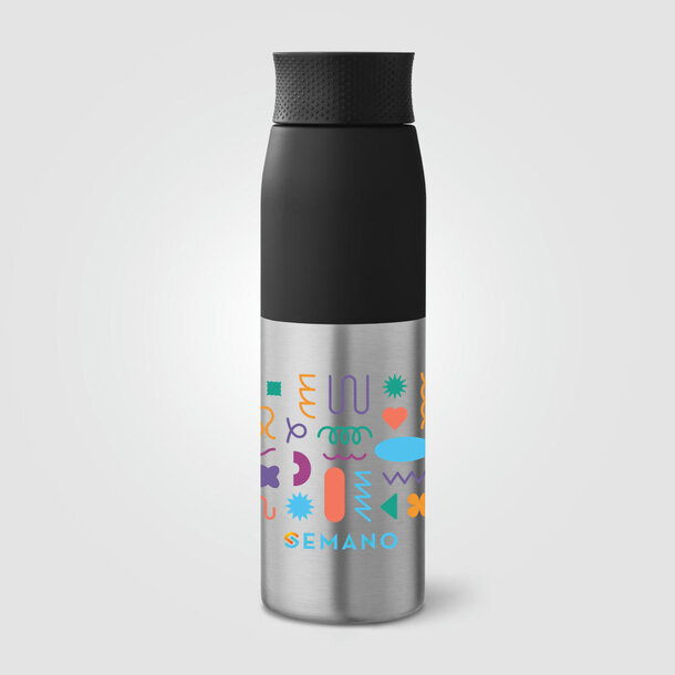 Borealis Recycling-Edelstahlflasche mit Drehverschlu650 ml