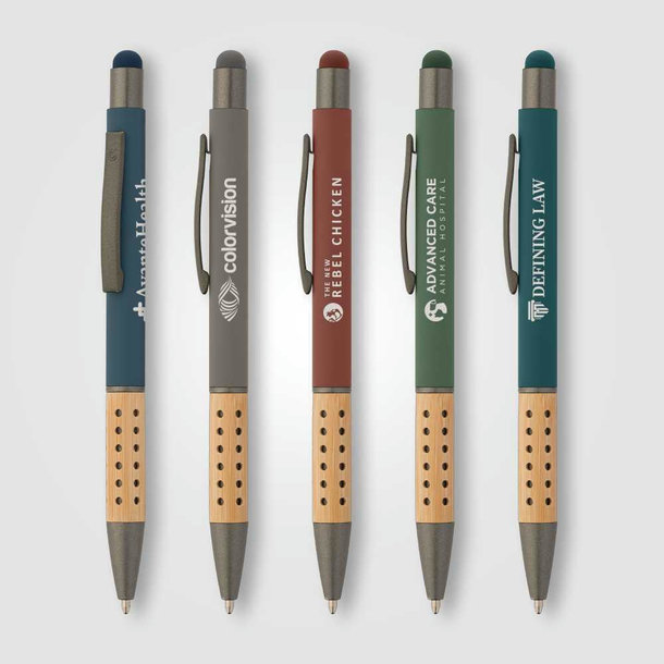 Bowie Bamboo Griff Kugelschreiber - m/Stylus