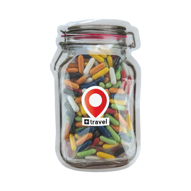Briefkasten-"Weckglas" midi mit Süßigkeiten