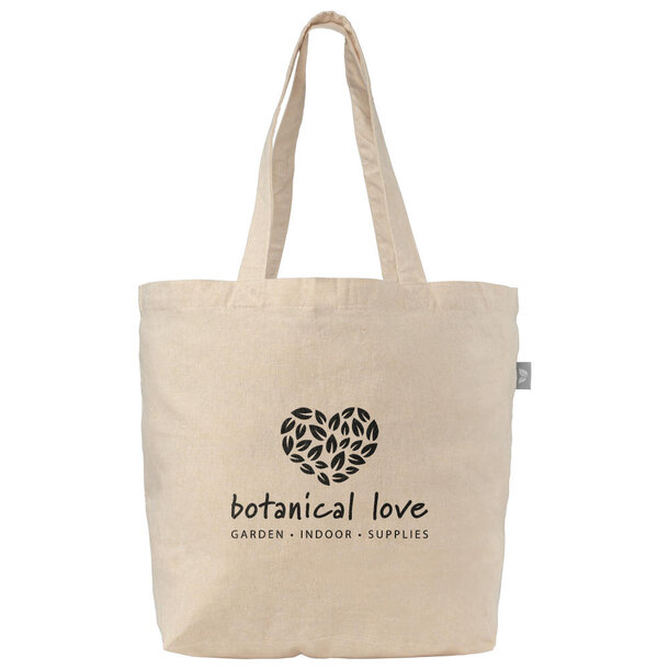 Budget Shopper Recycelte Baumwoll Tragetasche (140 g/m²)