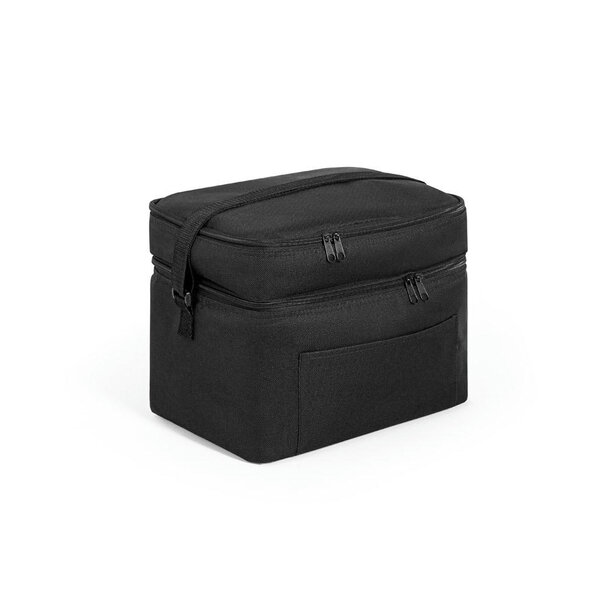 CANCUN LARGE. Kühltasche aus 600D, recyceltem Polyester, mit verstellbarem Gurtband 14 L