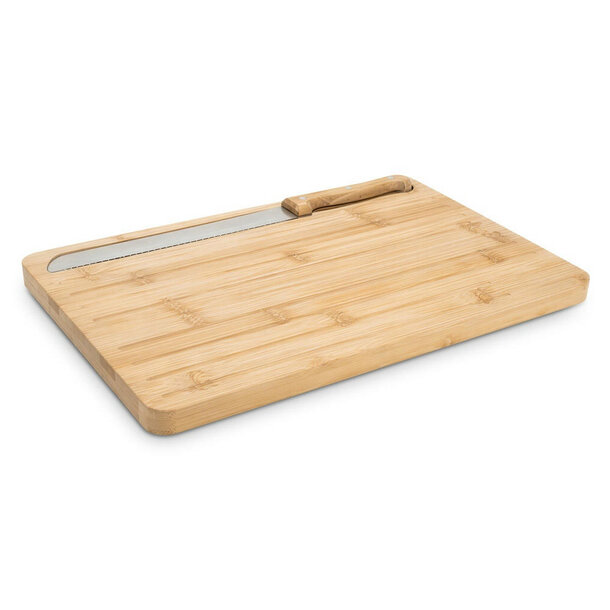 CATCHER. Brotschneidebrett aus Bambus, inklusive Messer