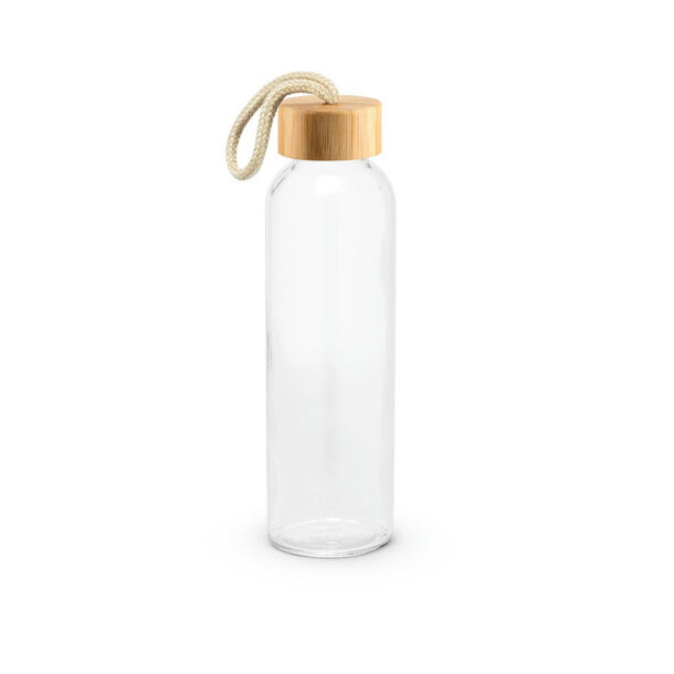 CROSBY. Glasflasche mit Bambusdeckel, 520 ml