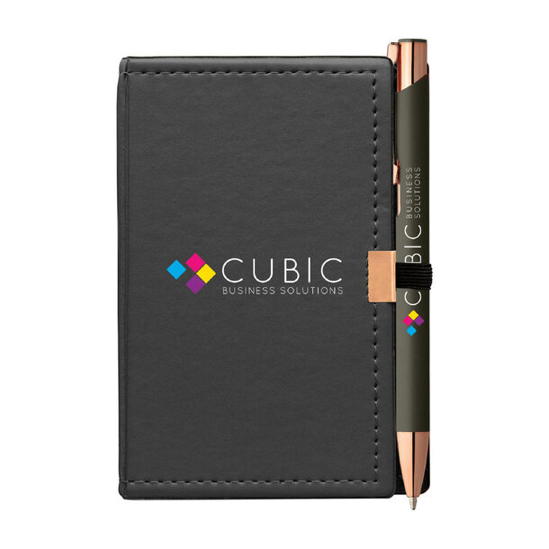 Caddy Notizbuch & Crosby Roségold Kugelschreiber - Geschenkset
