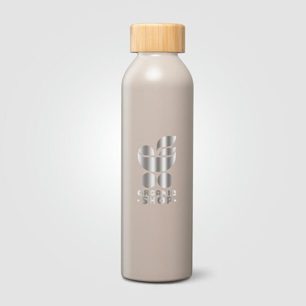 Eden Trinkflasche mit Bambusverschluss aus recyceltem Edelstahl - 590 ml