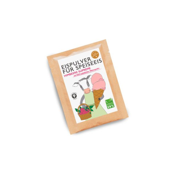 Eispulver Himbeere im Portionsbeutel (30g)
