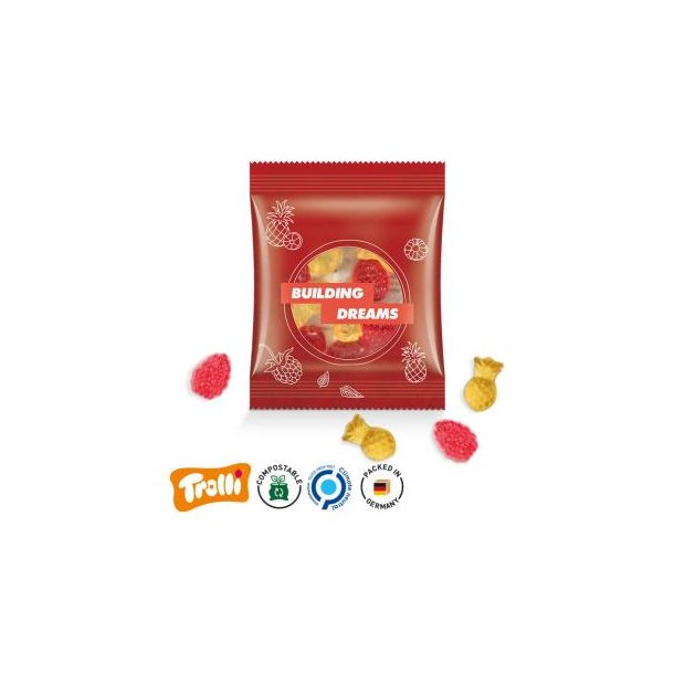 Fruchtgummi Minitüte Sonderform 15g, kompostierbare Folie, transparent