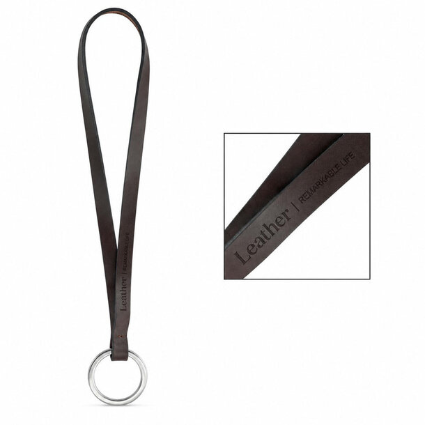 Gedrucktes Muster von Lanyard LEATHER Short Slim (10 mm)