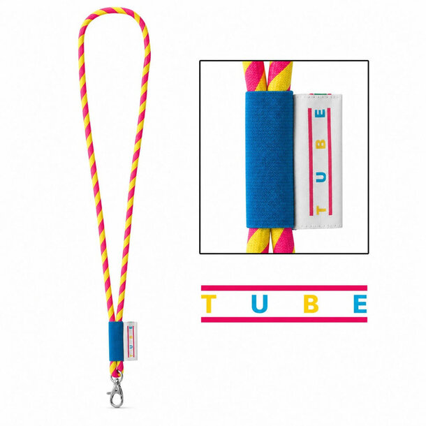 Gedrucktes Muster von Lanyard TUBE Long (Ø 7 mm)
