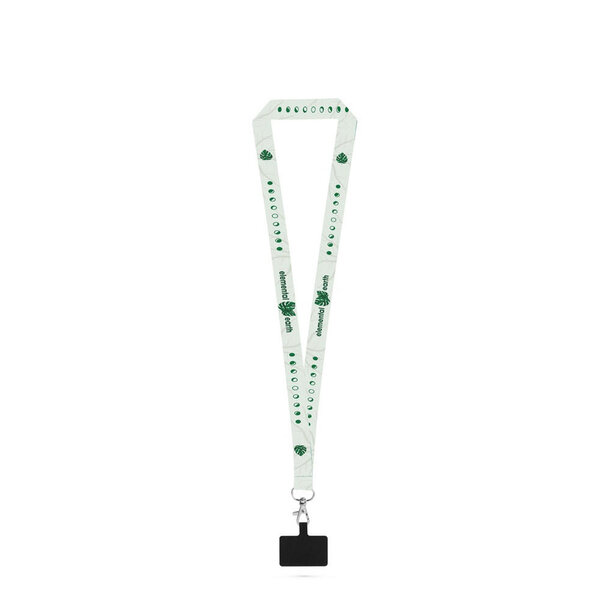 HARLOW. SET Lanyard SUBLIMATION Long II (20 mm) mit 20 mm Auslösekarabiner und Handyhalterung