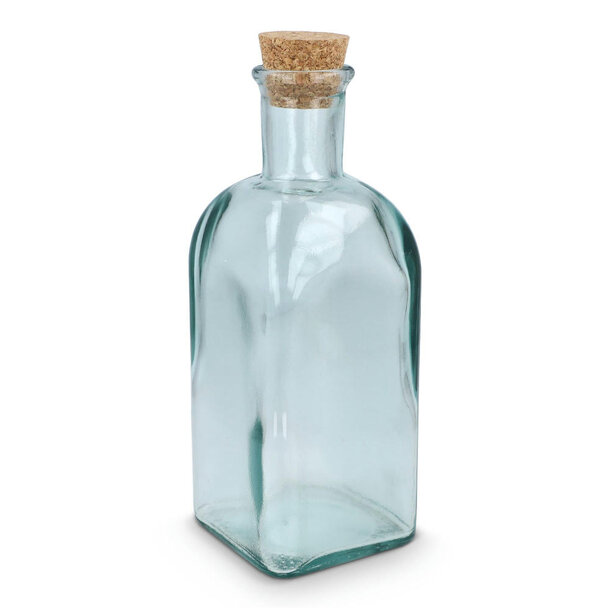 InSideOut Square Recycelte Glaswasserflasche ReuuZ mit Korkverschluss 500ml