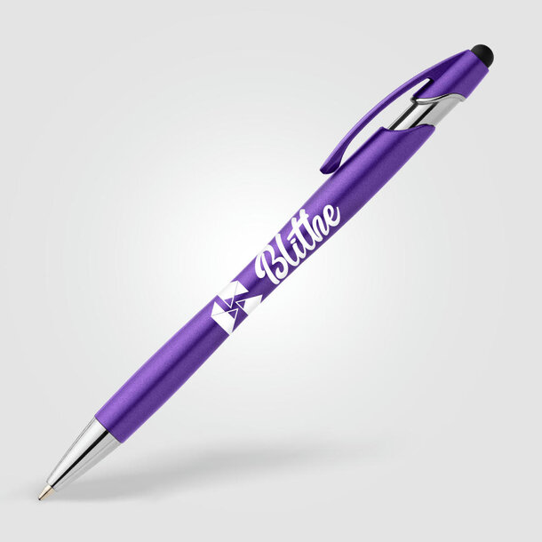 La Jolla Kugelschreiber Metallic mit Stylus aus recyceltem Kunststoff 