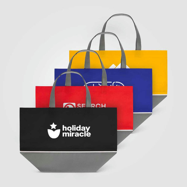 London - Shopping-Tragetasche mit grauer Zierleiste