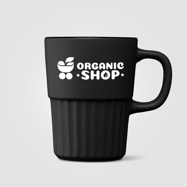 Majesty Keramiktasse mit geriffelter Oberfläche und mattem Finish - 445 ml