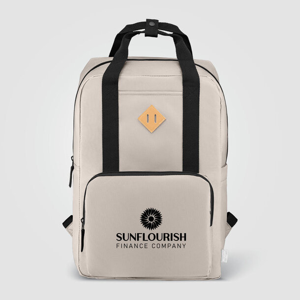 Majesty Laptop-Rucksack mit verstellbarem Gurt für 15-Zoll-Laptops aus 300D rPET - 16 L