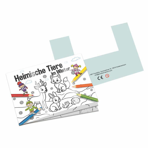 Malbuch Mini A7 - Heimische Tiere - Malbuch neutral