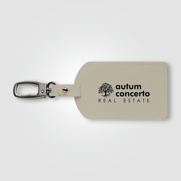 Malmö Karabiner-Gepäckanhänger aus recyceltem Metall – 6,5 x 17,5 cm 