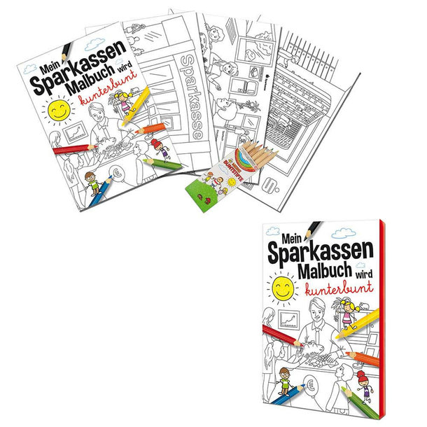 Malbuch / Mal-Set A6 - Sparkassen - Malset neutral