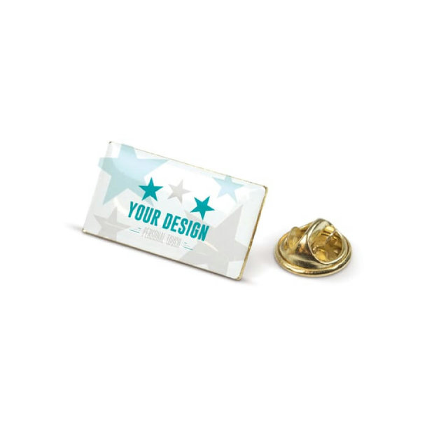 Metall Pin rechteckig 26x14mm