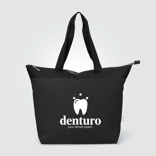 Metropolis Kühltasche mit Reißverschluss aus recyceltem 600D Polyester für 44 Dosen - 20 L