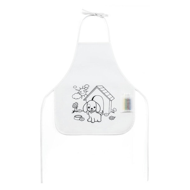 NILO. Kinderschürze zum Ausmalen aus Vliesstoff (80 g/m²)