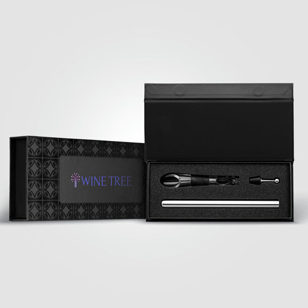 Neve Weinkühler-Set aus recyceltem Edelstahl inkl. Geschenkbox - 2-tlg.