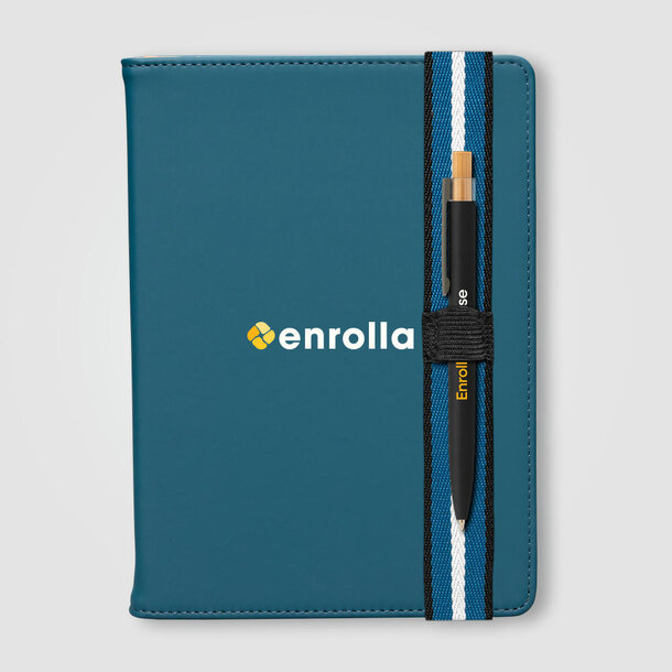 Newport rPET Chevron Refillable Journal Pen Set - A5