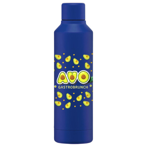 Olympus - 500 ml Edelstahlflasche - Kupferbeschichtet & Doppelwandig mit Drehverschluss