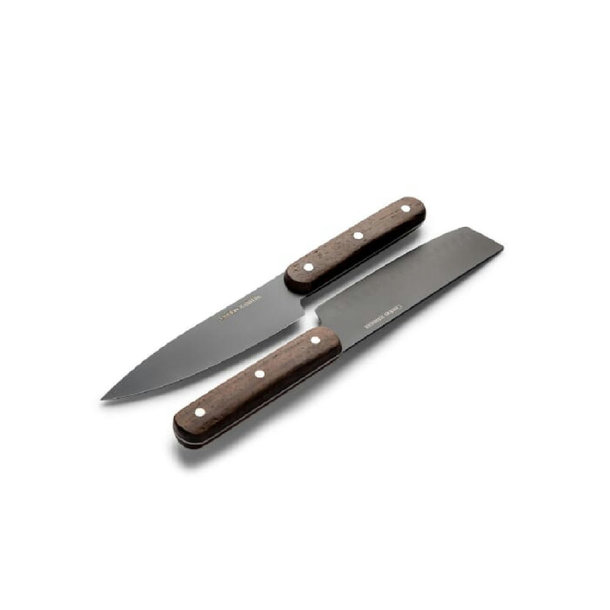 Orrefors Jernverk 2er-Set Messer, schwarz & Holz