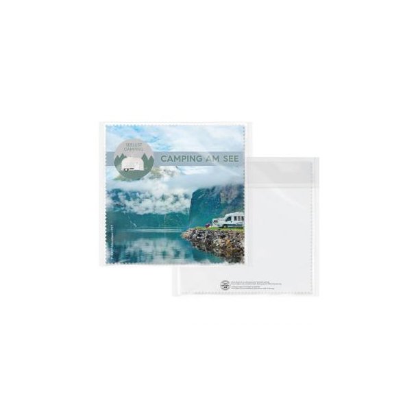 POLYCLEAN rPET Brillenputztuch 18x18 cm im Cellulosebeutel, All-Inclusive-Paket