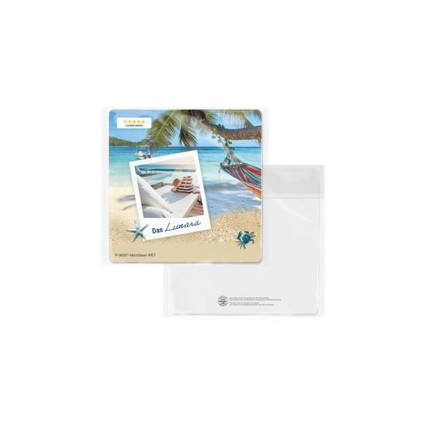 POLYCLEAN rPET Displaytuch 15x15 cm im Cellulosebeutel, All-Inclusive-Paket 