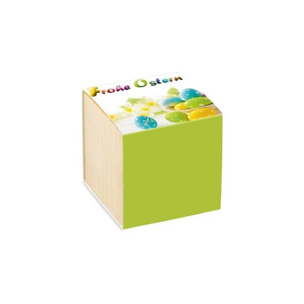 Pflanz-Holz - Standardmotiv - Ostern - Lasergravur auf zwei Seiten