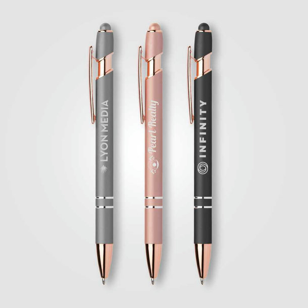 Prince Softy Roségold Metallic Kugelschreiber - m/Stylus