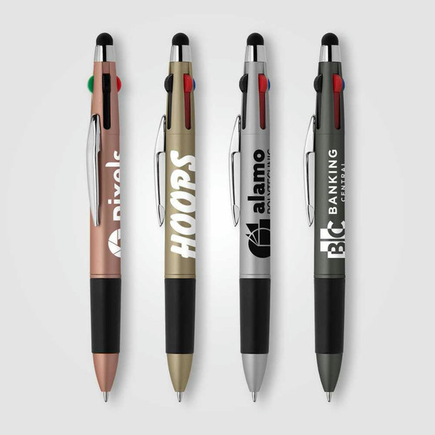 Quattro Softy Metallic Multi-Tinten Kugelschreiber - m/Stylus