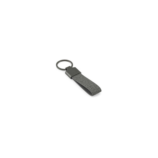 RAVEN. Schlüsselanhänger, rechteckig, aus Metall und recyceltem Pet (30% recycelt)
