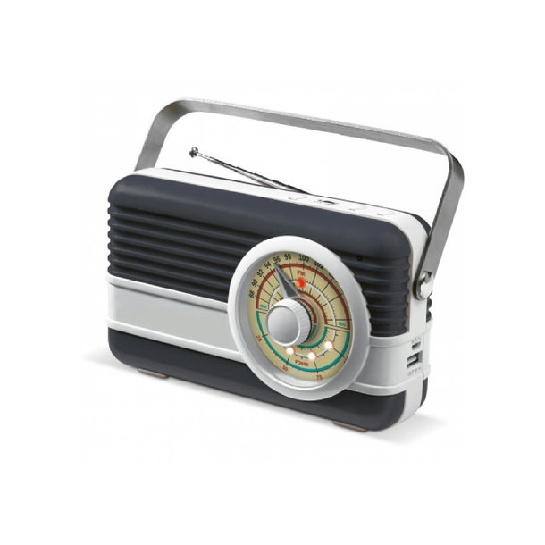 Retro Powerbank 6000mAh, Radio und Lautsprecher 3W